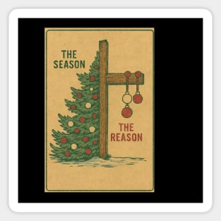 The Season The Reason Vintage Christmas Christian Faith Jesus Christ Sticker
